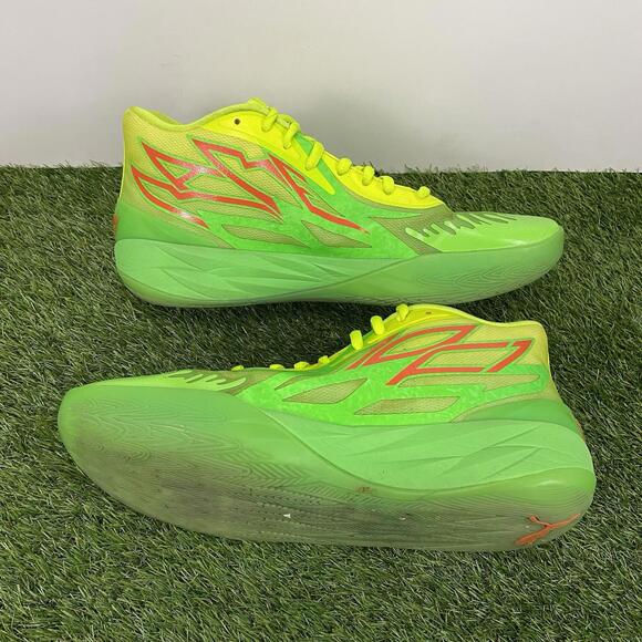 PUMA x MB.02 Melo Nickelodeon Slime Fluro Green Men's Basketball Shoes Size 14 - Picture 8 of 15